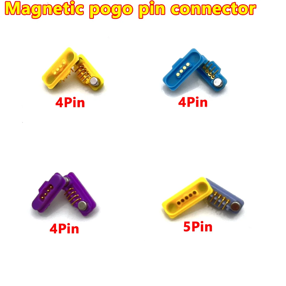 

1set 2A 4Pin 5Pin 2A Waterproof Magnetic PogoPin Connector Pogopin Male Female Spring Loaded DC Power data transmission Socket