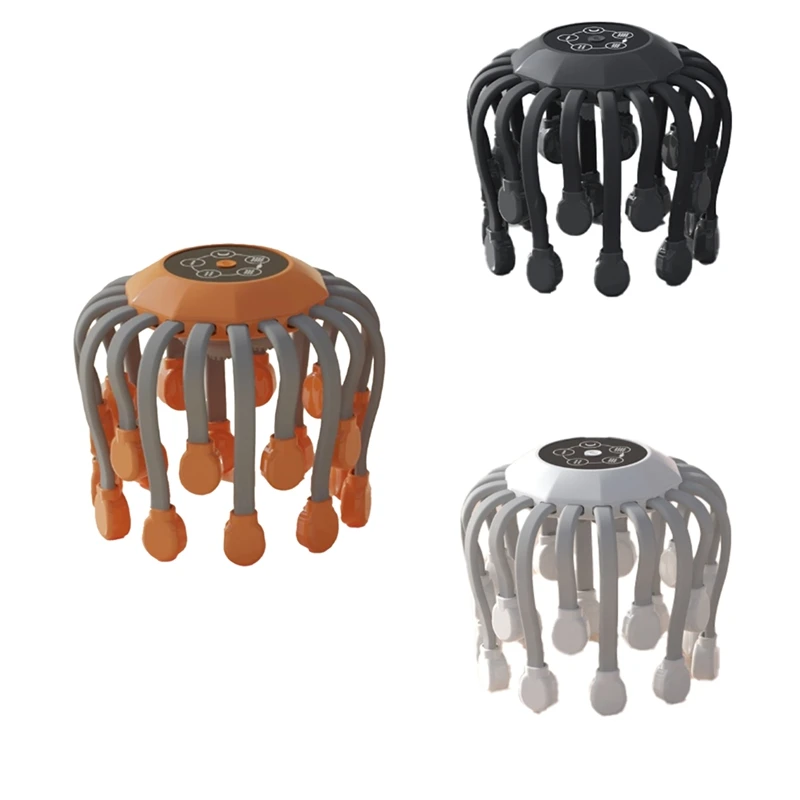 20 массажных головок массажер для головы красная фототерапия вибратор осьминог