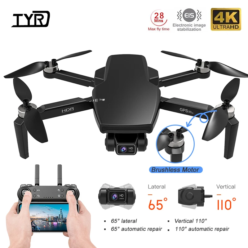 L108Pro RC Drone GPS 4K HD Camera Professional 2000m Image Transmission Brushless Motor RC Foldable Quadcopter Dron Kid Gift