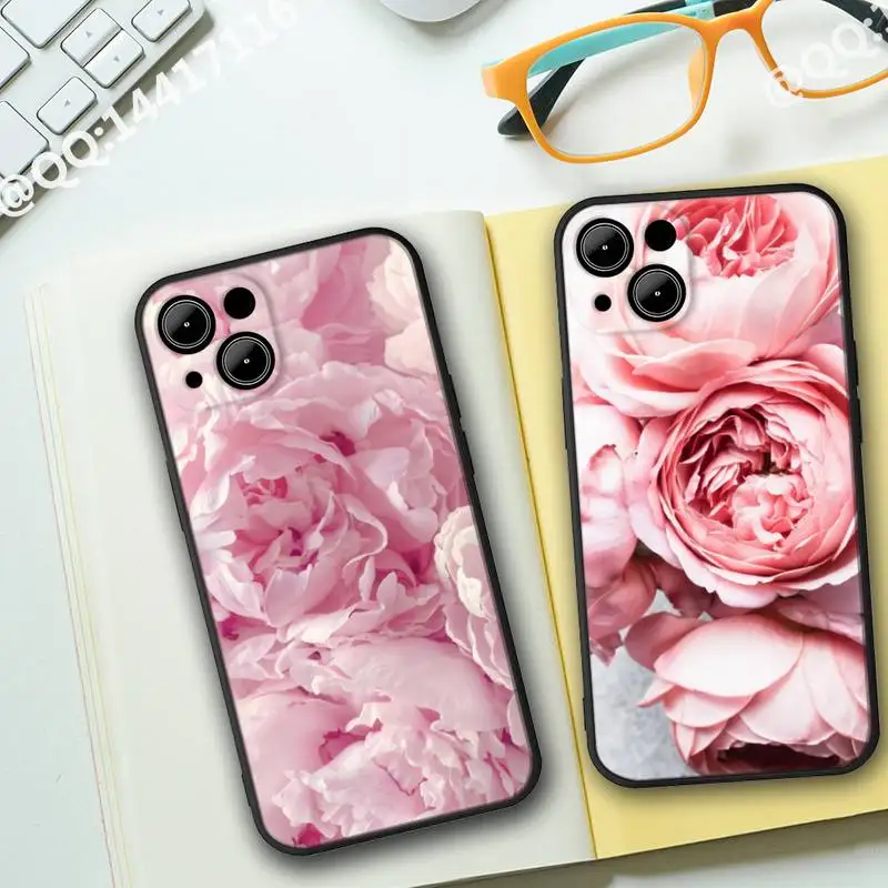 

Peonies Beautiful Flower Phone Case For iphone13 12 11 Pro Max X XR Mini XS 7 8 6s plus SE 2020 phone Full Coverage Covers