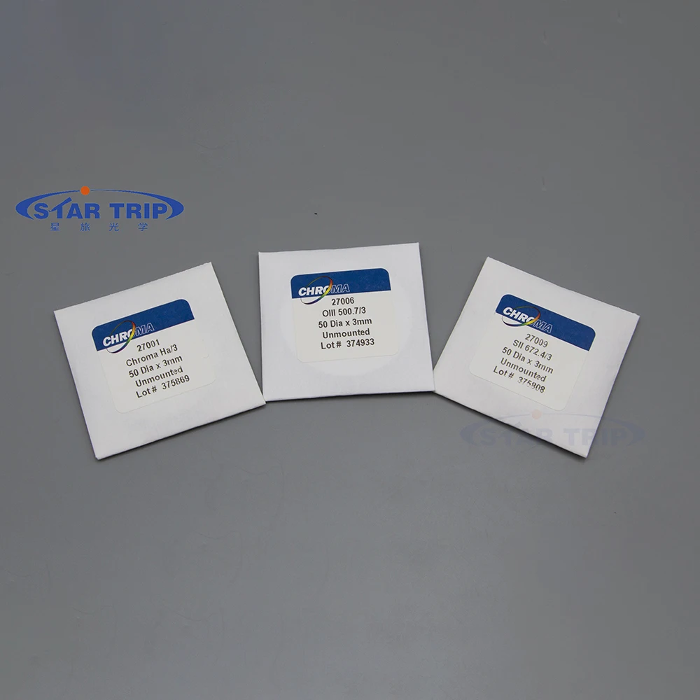 

Фильтр Chroma Ha SII OIII(3 Нм) с узким диапазоном-50 мм круглый немонтируемый CCD-фильтр для изображения, фильтр для астрофографирования