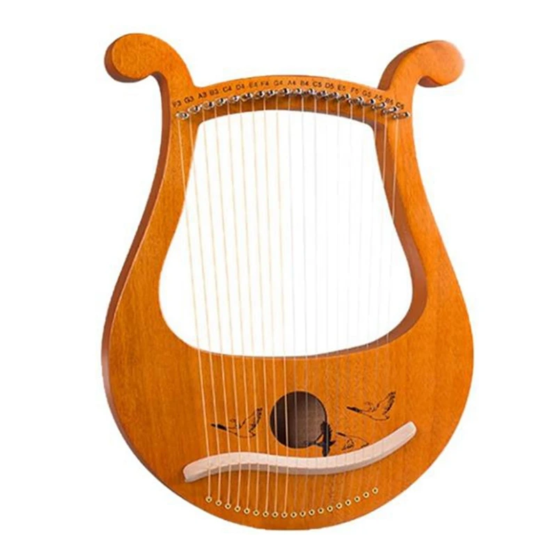 

Lyre Harp,19 String Greek Violin,19 String Lyre Unique Patterns Carved Phonetic Symbols,For Music Lovers Beginners,Etc