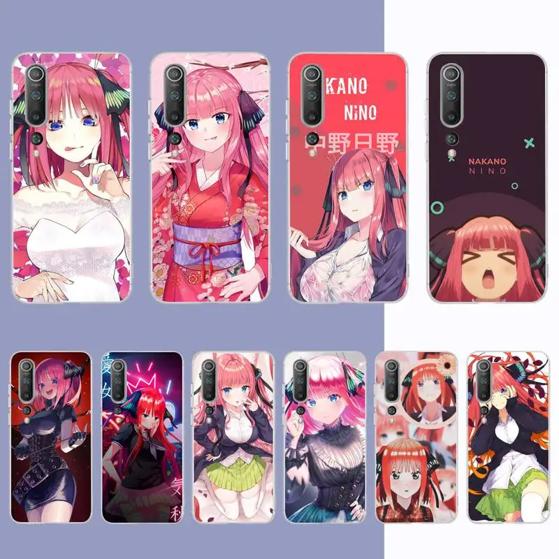 

Anime Nino Nakano Phone Case for Samsung S21 A10 for Redmi Note 7 9 for Huawei P30Pro Honor 8X 10i cover