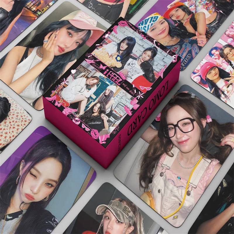 

55pcs/set (G) I-DLE queen card Album GIDLE Ye Shuhua MINNIE printed photo card LOMO card Gift for girls collection MINNIE KPOP