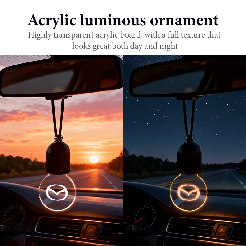 Фото Декоративный подвесной LED-светильник для зеркала заднего вида Mazda, ретро-лампа, атмосферная подсветка для Axela, Speed 6, CX3, CX4, CX5, CX7, CX8, CX9, MS №2