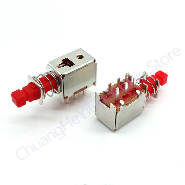 

50Pcs Directly key switch A03 PS-22F03 6pins No Lock Reset switch Red