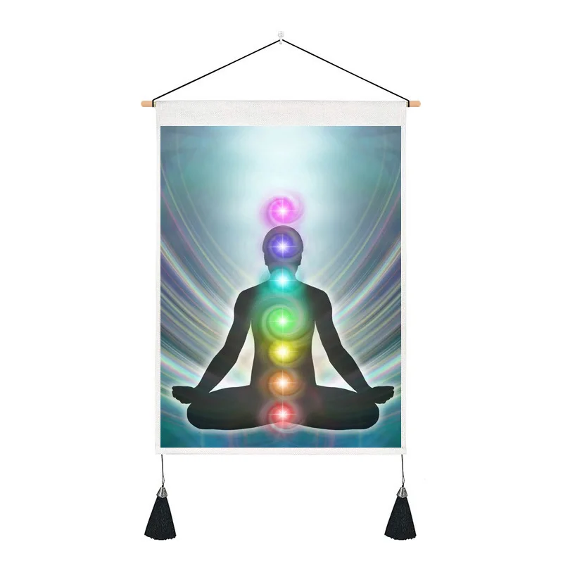 

Buddhist Meditation Yoga Tapestry Background Psychedelic Indian Wall Rugs Blanket Dormit Home Aesthetic Decoration Hanging Cloth