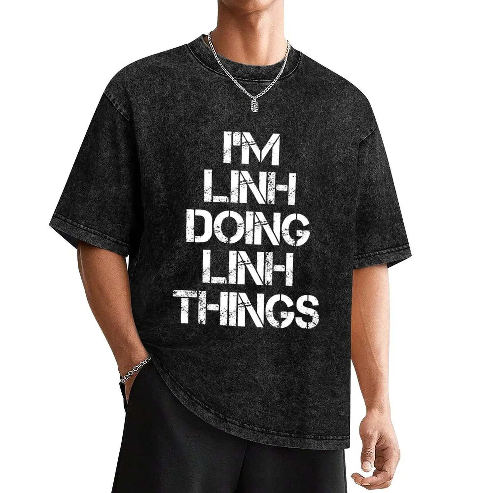 Мужская футболка с названием надписи I'm trong Doing Things