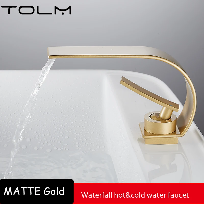 

Смеситель для раковины TOLM керамический черный/белый