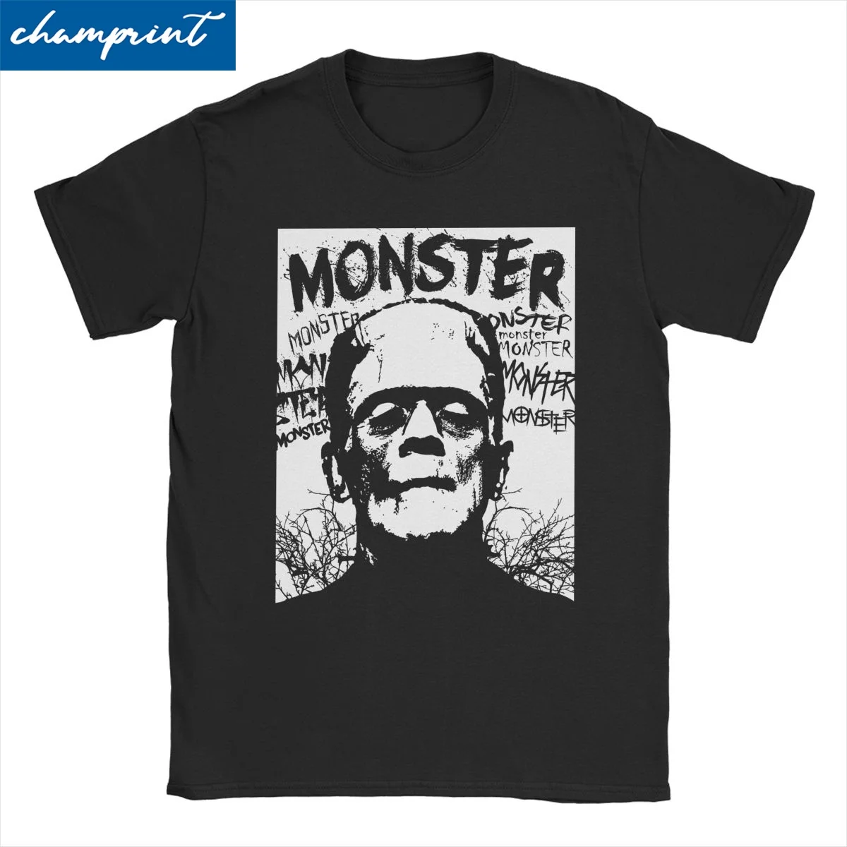 

Monster T-Shirt Men Women Frankenstein Horror Movie Funny Cotton Tees Crewneck Short Sleeve T Shirt Birthday Present Tops