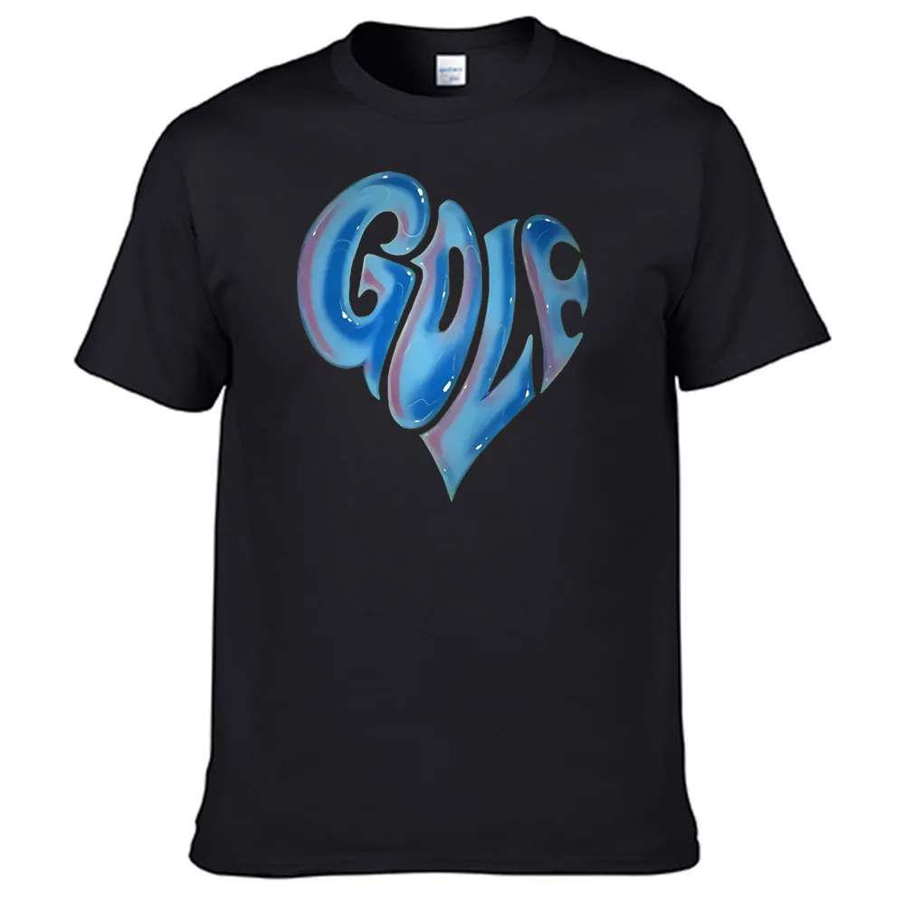 

2022 Harajuku Blue Heart Golf Wang Logo T Shirt For Men Limitied Edition Unisex Brand T-shirt Cotton Amazing Short Sleeve Tops