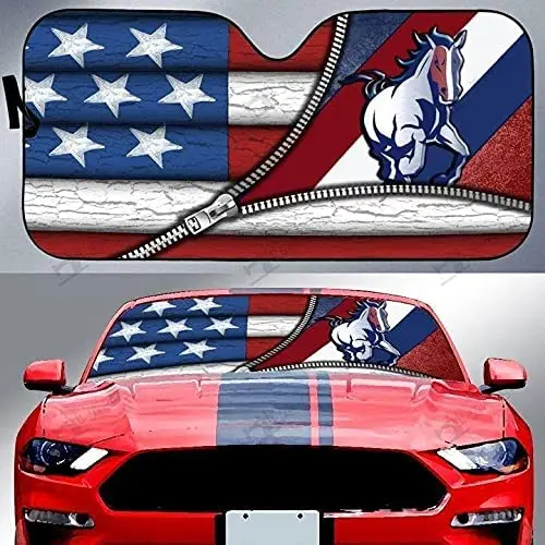 Автомобильный солнцезащитный козырек на молнии Mustang