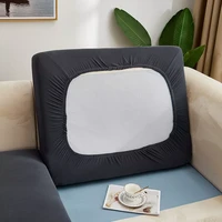sofa seat cushion cover chair cover washable polyester pets kids furniture protector elastic removable solid color slipcover