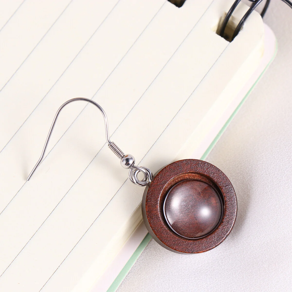 10pcs 12MM DIY Earring Accessories Earring Bezel Wooden Ear Trays Round Bases for Jewelry Making Crafts with 10pcs 12 mm Glass