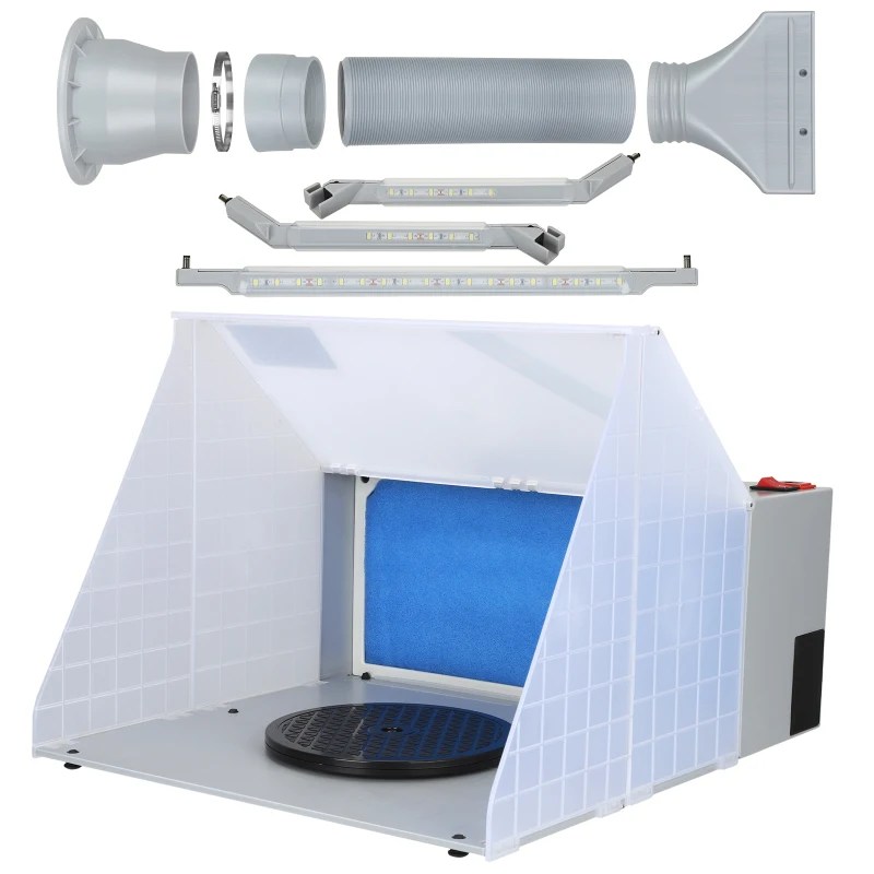 

Portable Airbrush Spray Booth Kit Model Coloring Exhaust Fan Baking Paint Sealing Exhaust Fan Suction Spray Paint Box Workbench