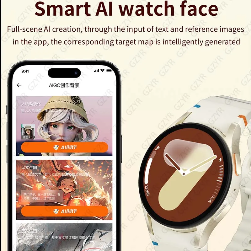Новинка для Galaxy Watch 7 мужские умные часы GPS спортивная трек AMOLED-экран HD Bluetooth вызов