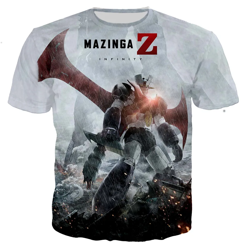 

Japanese Robot T-Shirts Mazinger Z 3D Print Streetwear Men Women Fashion Oversized T Shirt Harajuku Kids Boys Tees Tops Clothing