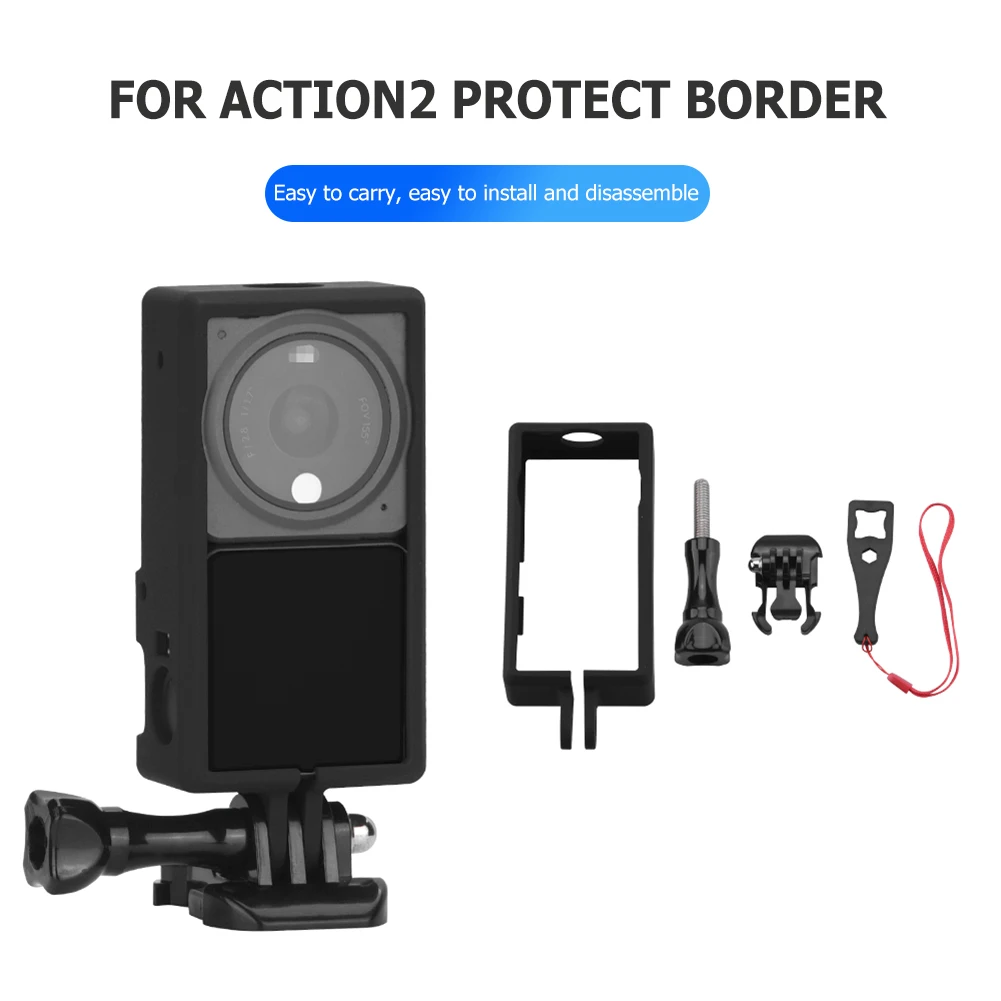 

PC+ABS Case for DJI Action 2 Protective Frame Shell Drop-proof Anti-drop Housing Cover for DJI Action 2 Accessories
