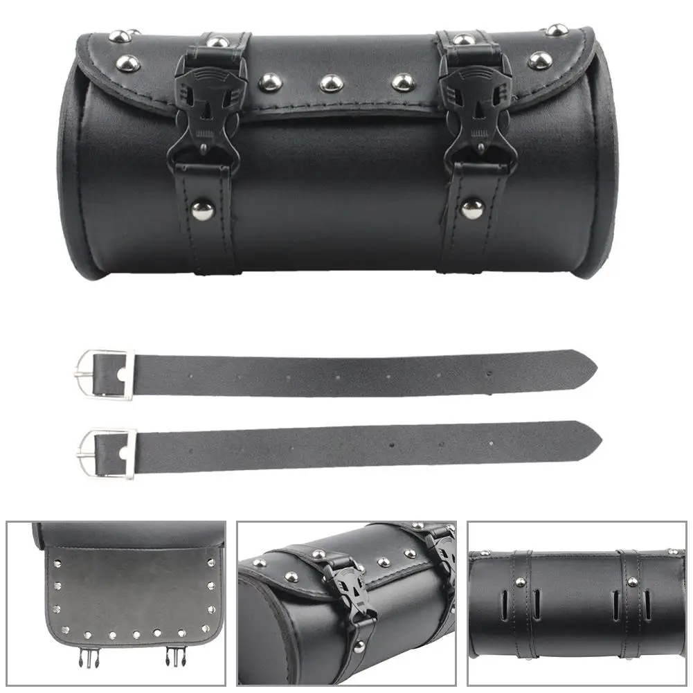 

Durable Motorcycle Tool Bag Universal 1pcs Barrel Shaped Black Front/rear