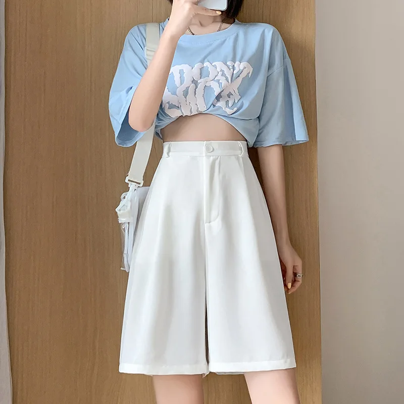 Sports Oversize Pants Black Spring Summer Clothes Korean Fashion Baggy Streetwear Suit Shorts Women Pants High Waist 2023 New