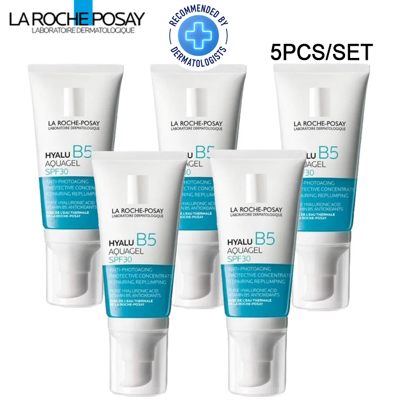 

5PCS La Roche Posay Facial Sunscreen HYALU B5 AQUAGEL SPF30 Antioxidant Vitamin B5 Repairing Skin Sun Protection Skin Care