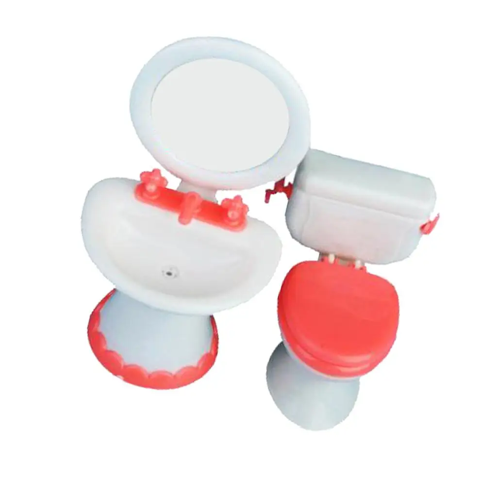 Dollhouse Furniture Bathroom Set Toilet And Sink For