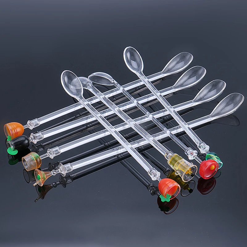 

10PCS Cute Cocktail Drink Mixer Bar Coffee Stirrer Household Long Handle Acrylic Milk Tea Drink Bartender 23cm