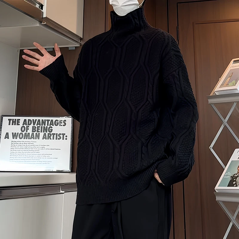 LAPPSTER зимний свитер с воротником мужские роскошные пуловеры длинными рукавами