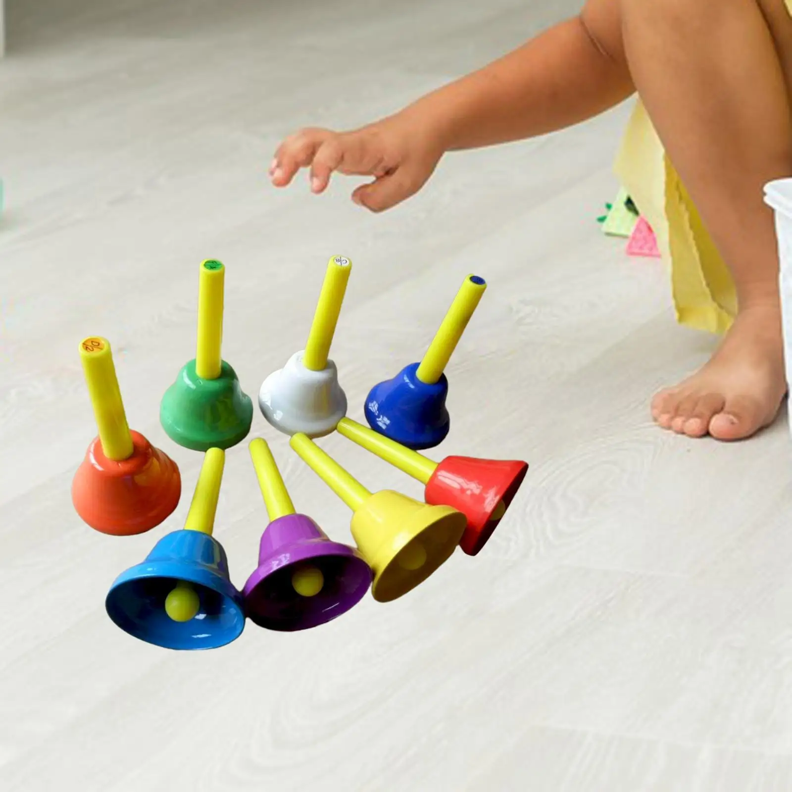 8 шт. диатонические металлические колокольчики нот для детей хора свадьбы