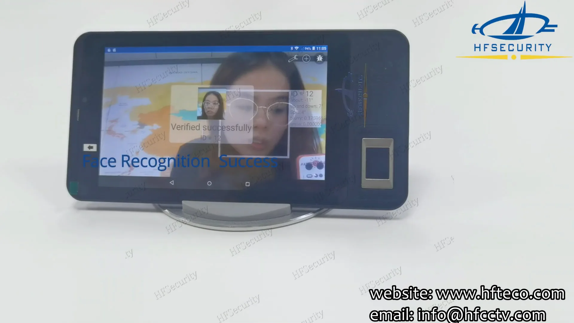 

HFSecurity Android 11 FP07 Portable Face Fingerprint Attendance Machine 4G Wifi Time Recording System Free SDK