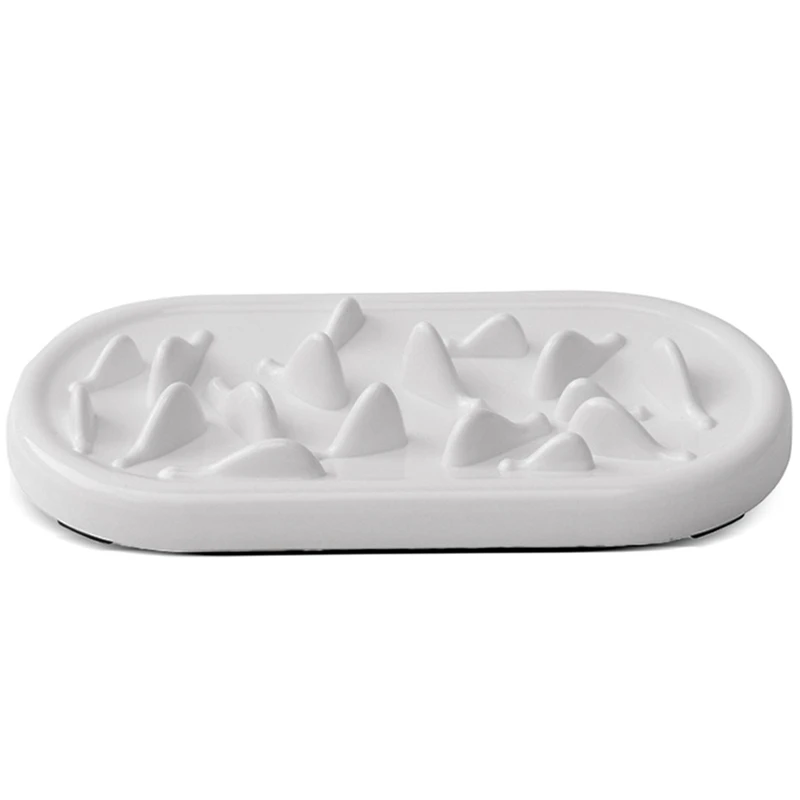 

Медленная миска для кошек, зеркальная Интерактивная миска для кошек, помогает остановить намокание, предотвращает ожирение, улучшает пищев...