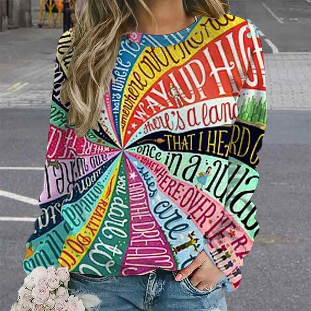 Женская кофта в европейском и американском стиле с 3D-принтом блестками