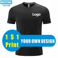 onecool round neck sports t shirt custom logo printing team brand quick drying tops men and women clothing embroidery summer