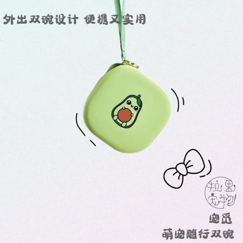 

Силиконовая складная миска для домашних животных, складная двойная миска для питомцев, маленькая миска для еды, товары для домашних животны...