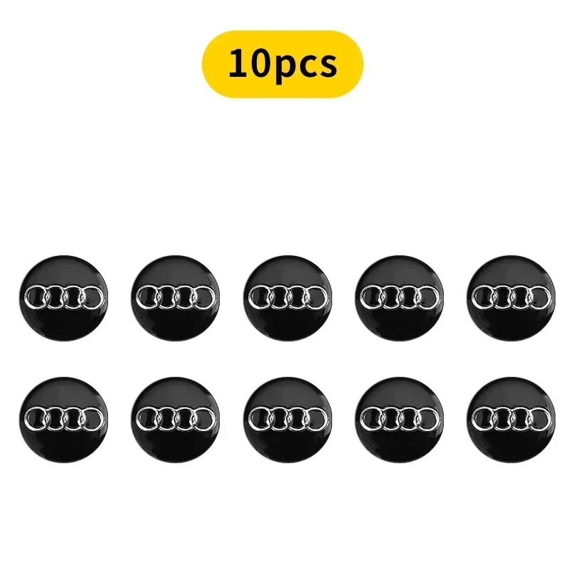 

16 мм 5/10 шт., наклейка с эмблемой автомобиля, ключ управления автомобиля, логотип для Audi A1 A3 8L 8V 8P A4 B5 B6 B7 B8 B9 A5 A6 C5 C6 C7 A7 A8 TT Q3 Q5 Q7