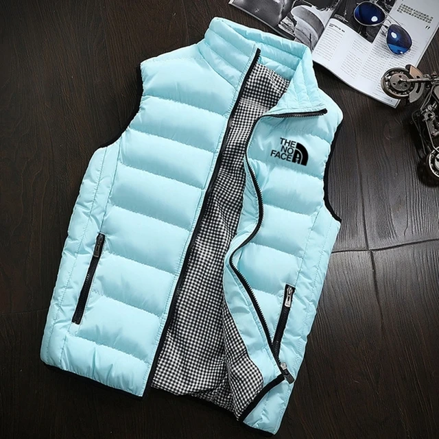 

2023 new autumn and winter men's stand-up collar jacket vest cotton zipper vest sleeveless jacket men