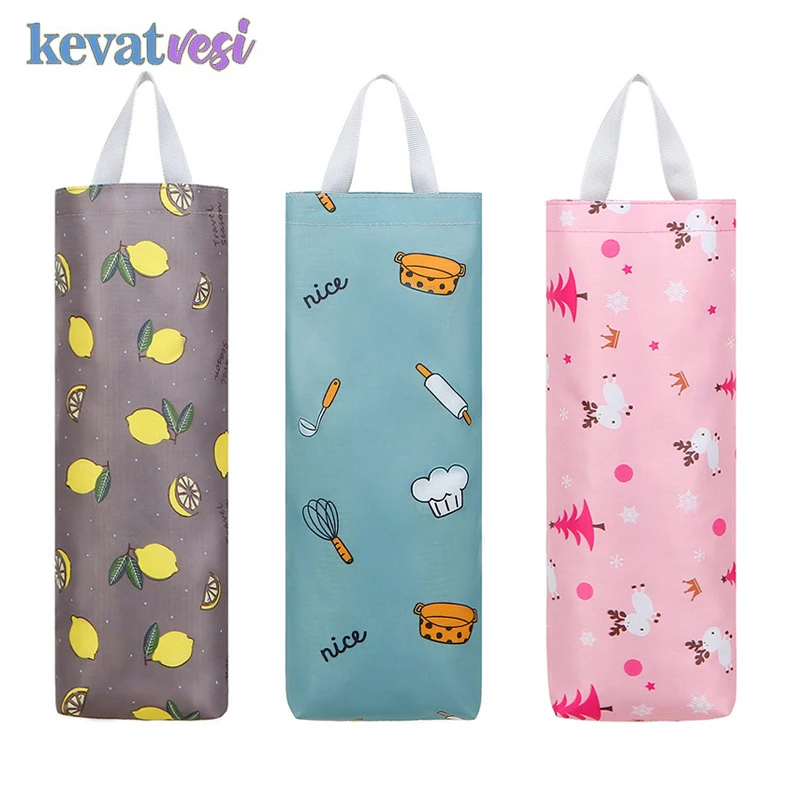 

Hanging Garbage Bag Storage Bag Wall Mount Trash Bag Holder Dispenser Hanging Plastic Bags Storage Organizers Cute Grocery Bag