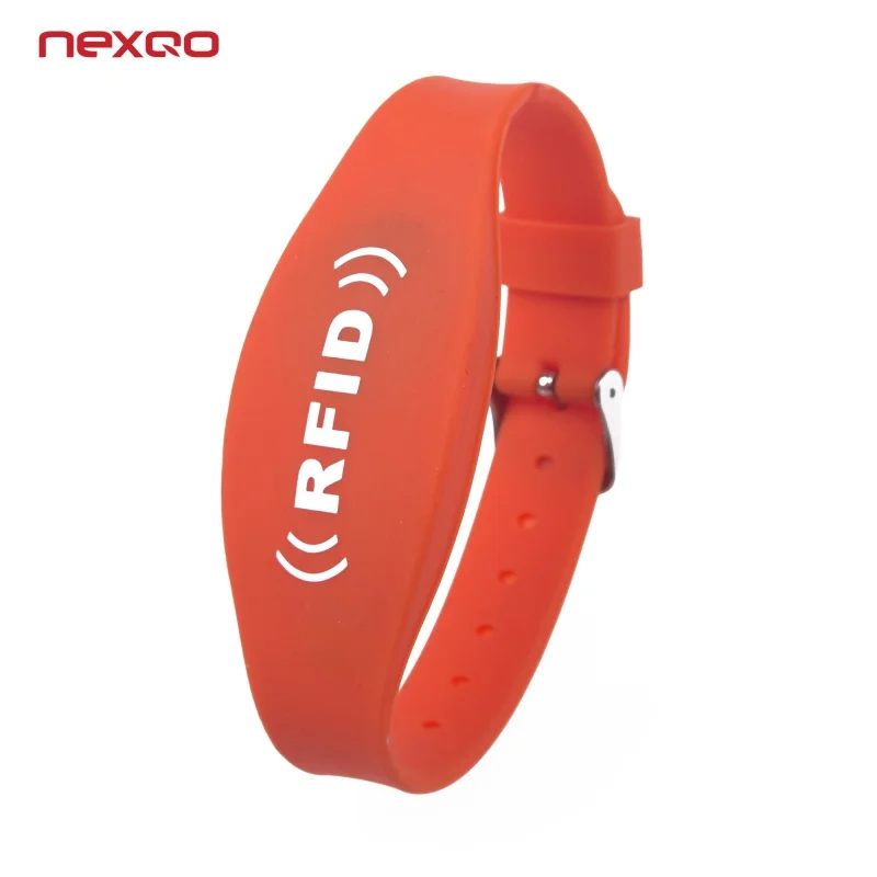 

custom design RFID LF/HF/UHF Dual Frequency Silicone Wristband For School Multiple colors