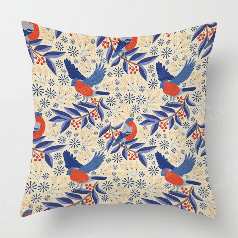 Декоративные наволочки из плюша с принтом