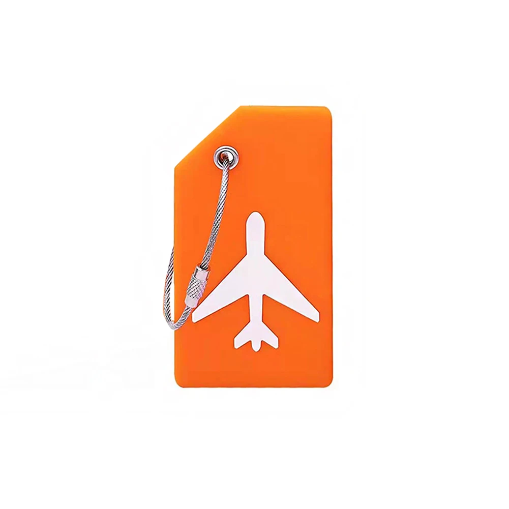 1 PC Fashion Silicone Luggage Tags Travel Accessories PVC Luggage Tags Baggage Name Tags Suitcase Address Label Holder