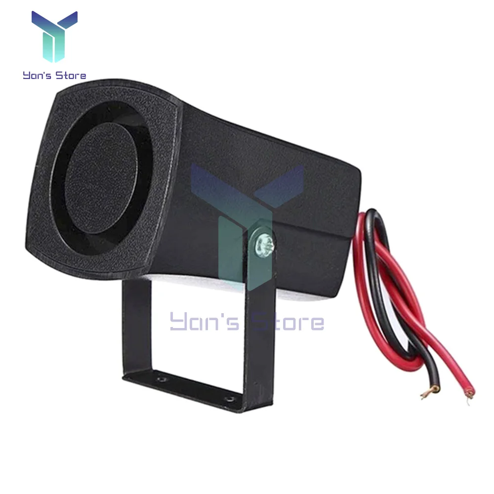 

1Pc Car Horn Loud Multipurpose Speaker Siren Air Horn Megaphone Emergency Alarm 12-24V 10W Suitable For All Cars Accessory 105dB