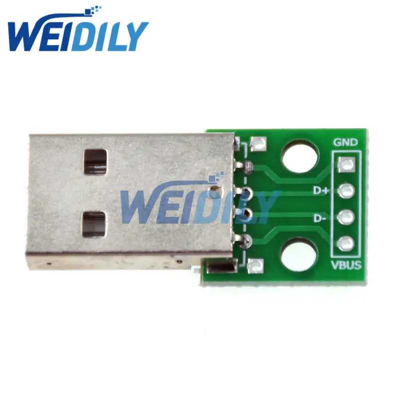 

10PCS USB to DIP Adapter Converter 4 pin for 2.54mm PCB Board Power Supply DIY