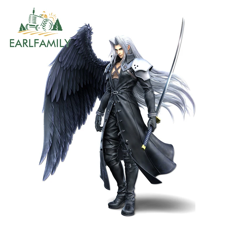 

EARLFAMILY 13cm Final Fantasy VII Car Stickers Personality Creative Decal Trunk Refrigerator Windows Air Conditioner Car Lable