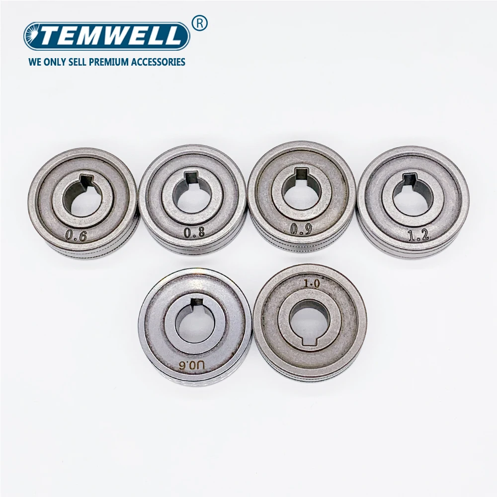 Рулон для сварки MIG/MAG, V U-образный рифленый паз 0,6 мм, 0,8 мм, 1,0 мм, 1,2 мм, размер 30x10x10 мм