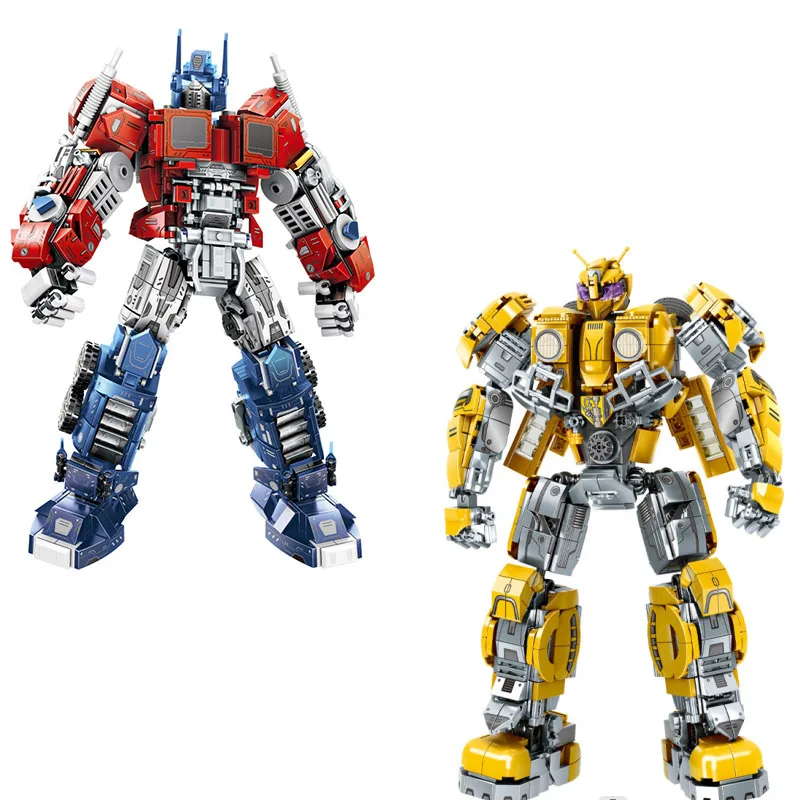 HeroCross трансформеры строительные блоки Optimus Prime Bumblebee пазлы игрушки для детей