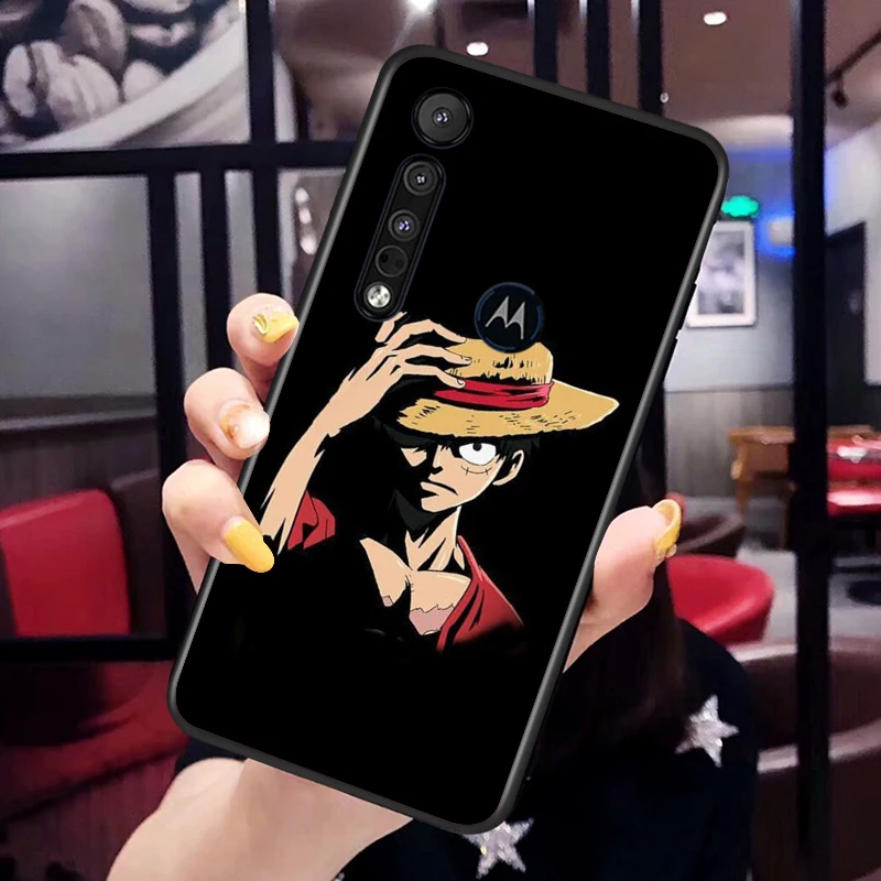 japanese one piece luffy for motorola moto g g60 g60s g50 g40 g9 g10 e7i e6s power edge 20 e20 2021 x3 s pro black phone case free global shipping