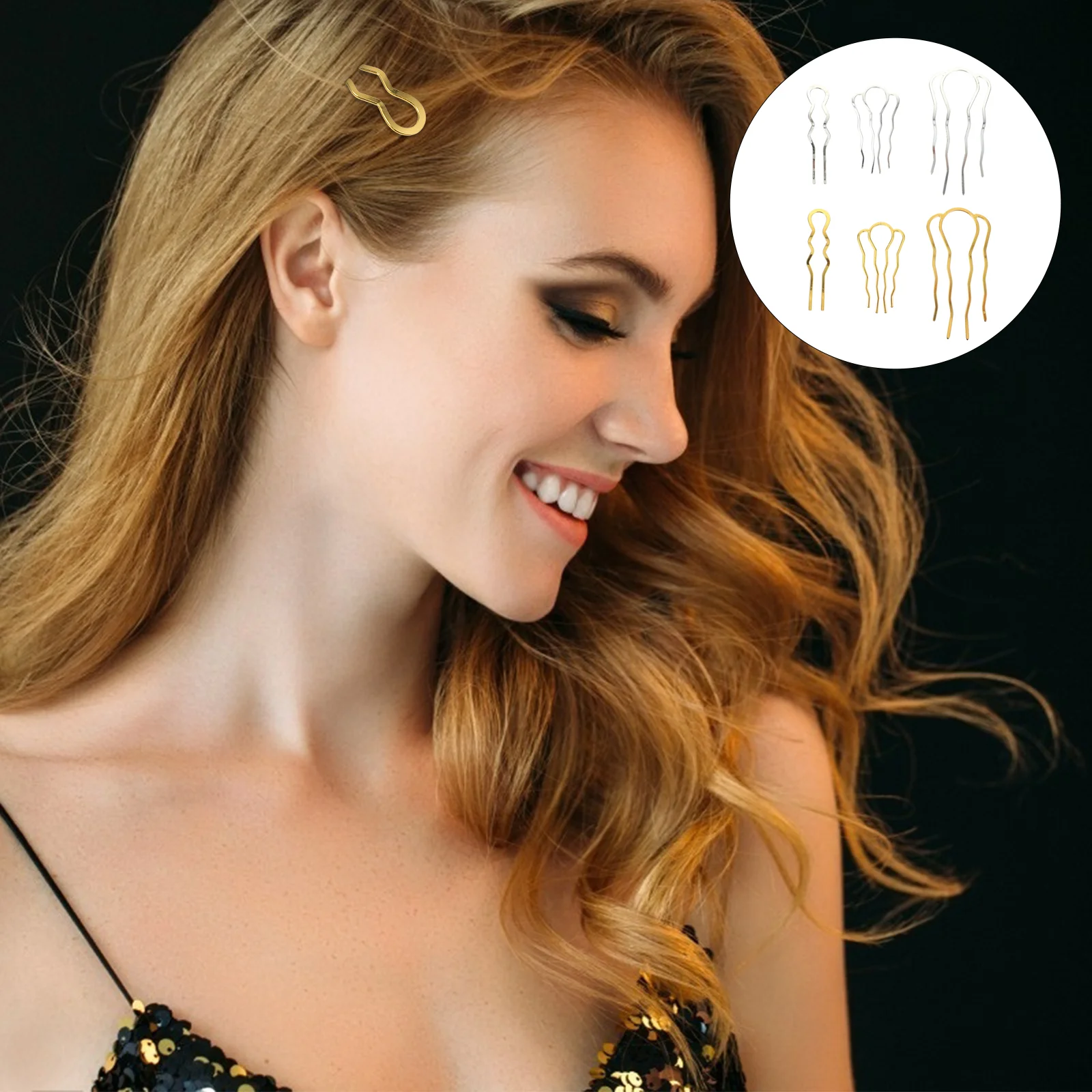 

6Pcs U Type Hairpins Girl Personalized Hair Accessories Hair Fork Headdress