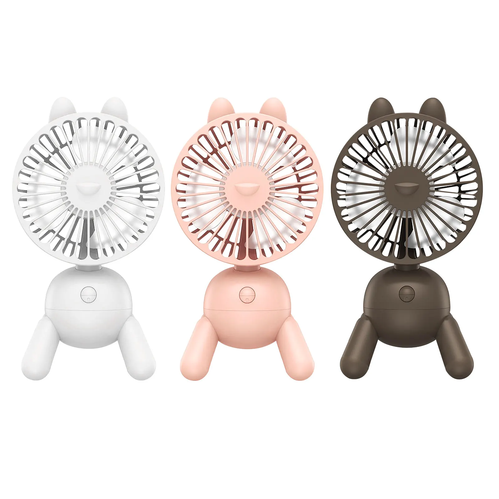 

Portable Fan Dog-Shape Mini USB Rechargeable Cooling Fan Adjustable Rotating Quiet for Home Office Bedroom Table Desktop
