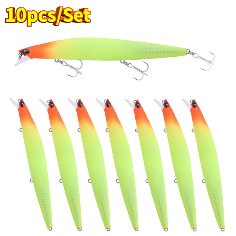 

10Pcs/Set Minnow 145mm 23g Japan Fishing Lures swim fish bass big hard lot bait trolling lure pesca saltwater whopper plopper