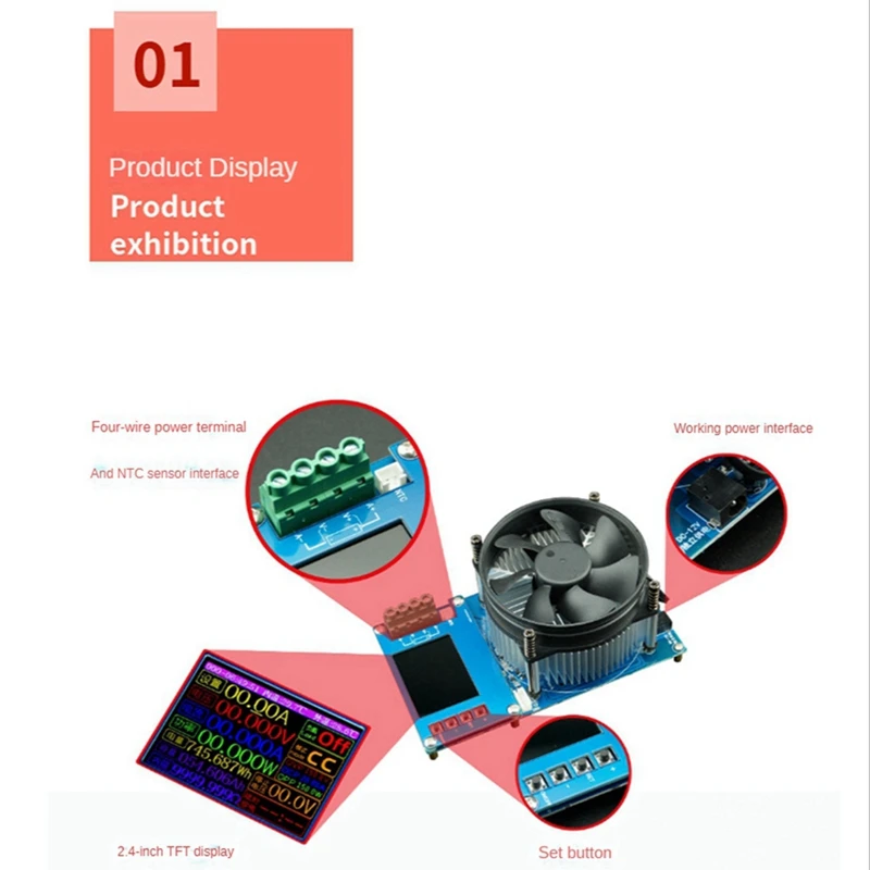 4-проводной тестер емкости аккумулятора DTL150 электронный мощности нагрузки